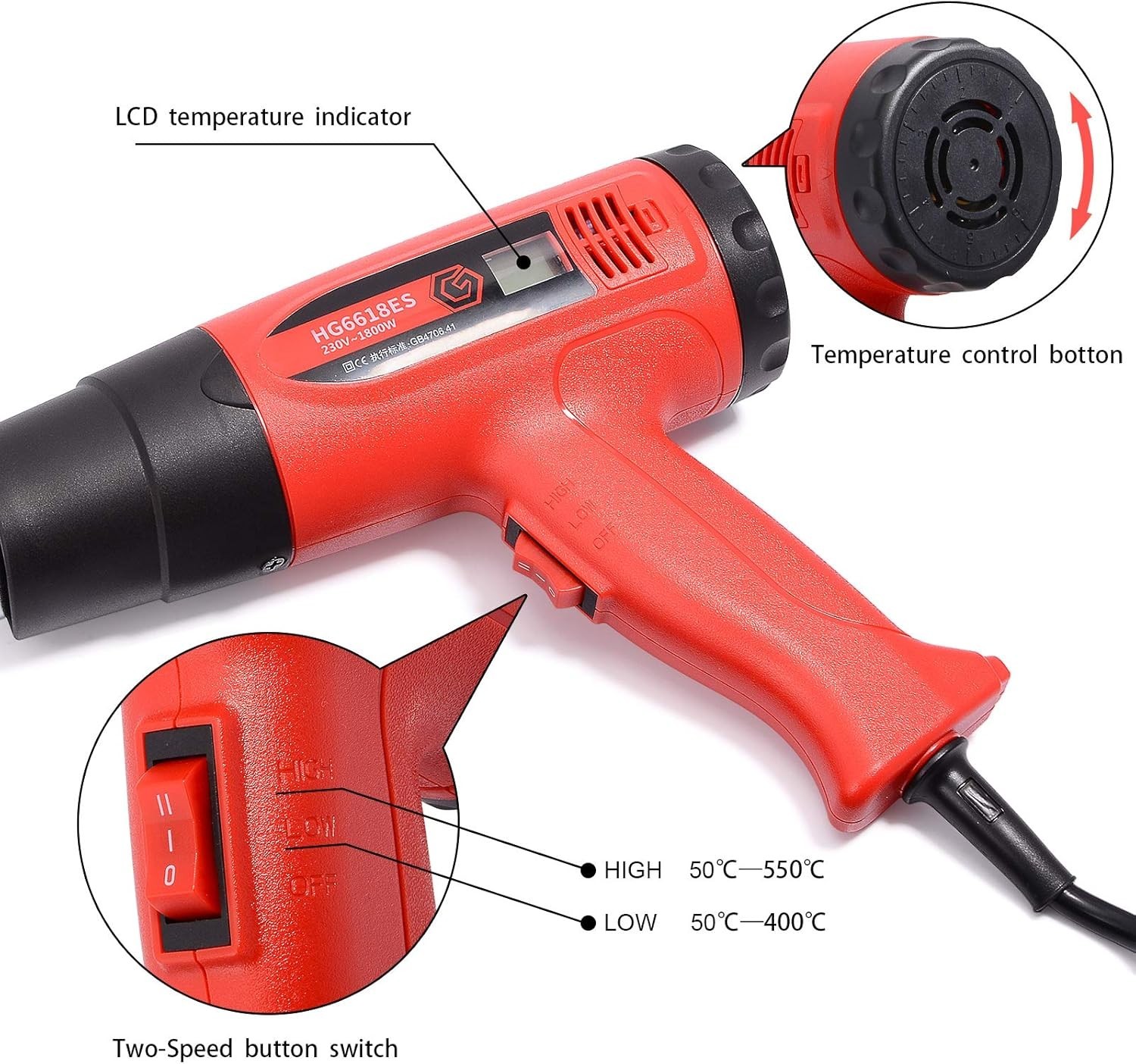 Vinyl Wrap Tool Kit for Car Window Tint Film Installation Heat Gun Squeegee