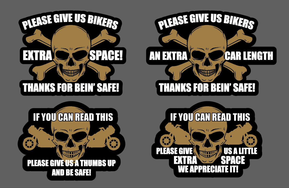 Motorcycle Helmet Decal Stickers If you Can Read This Safety Notice Care – 4x