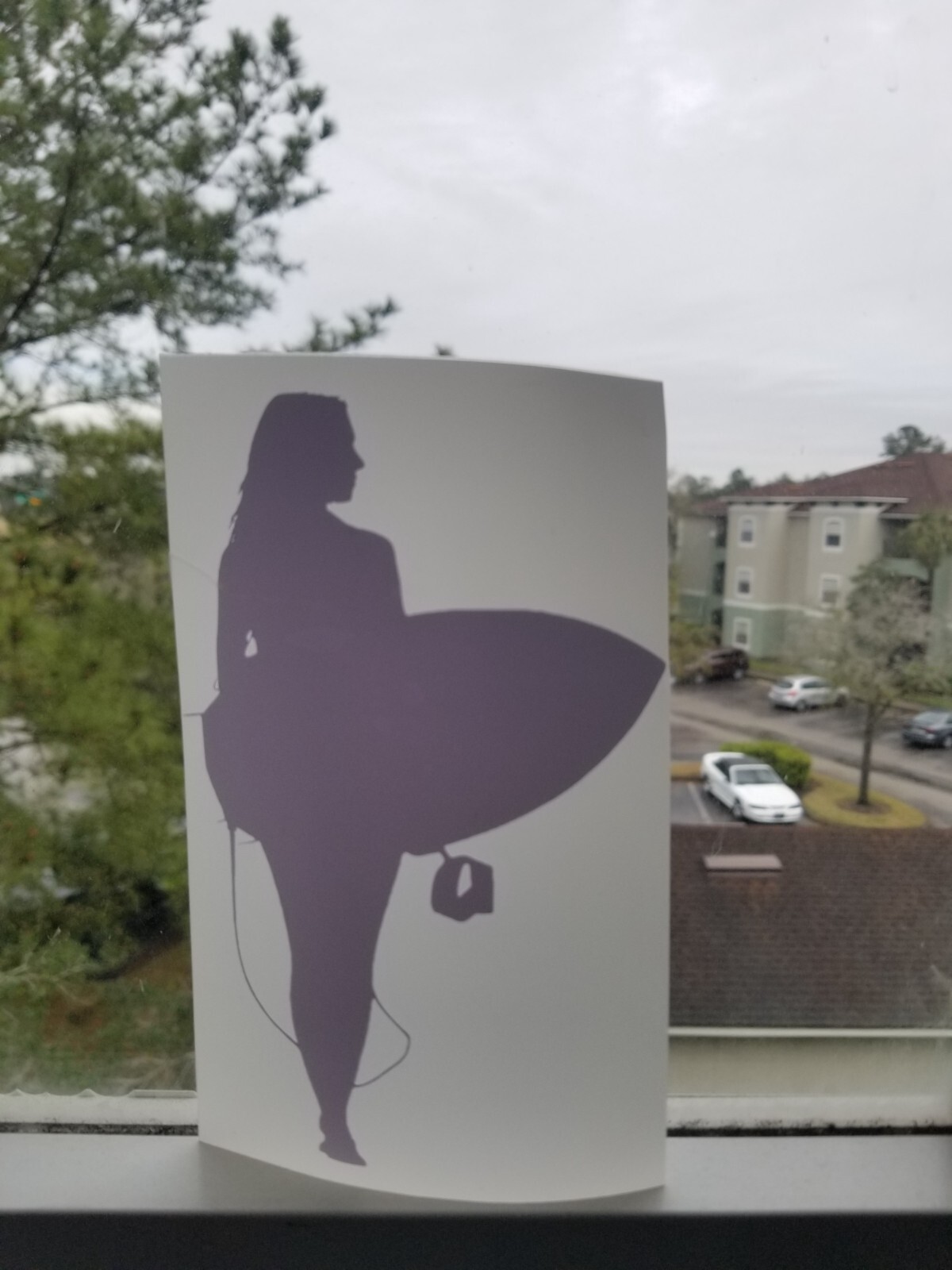 Surfer Girl Vinyl Window Decal