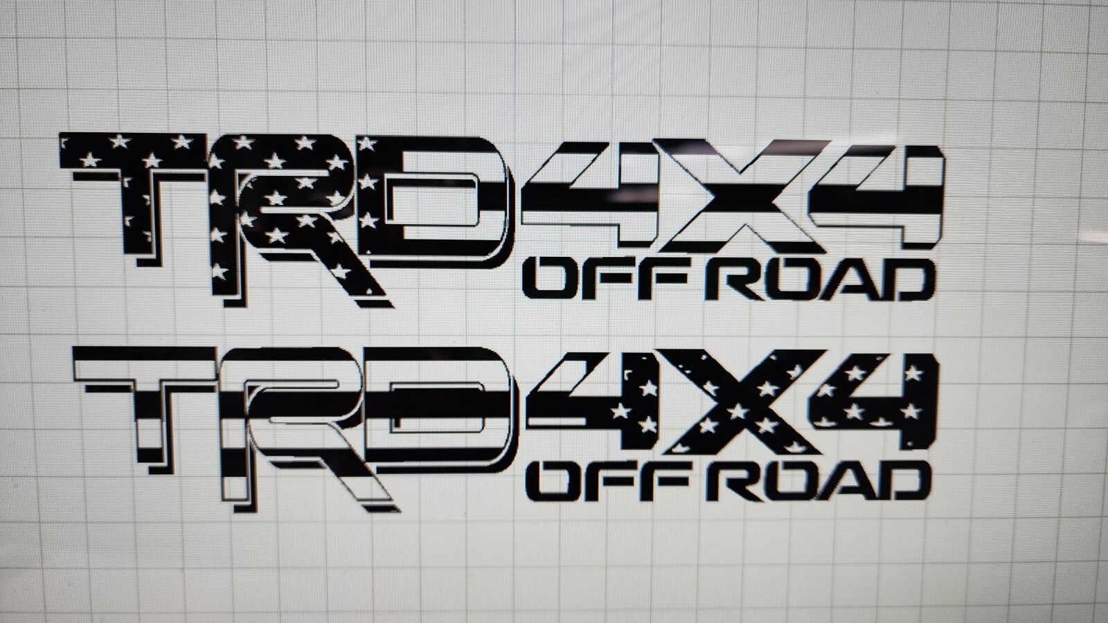 Bed side Flags. Compatible with TOYOTA TRD truck all years .Bedstripes logos