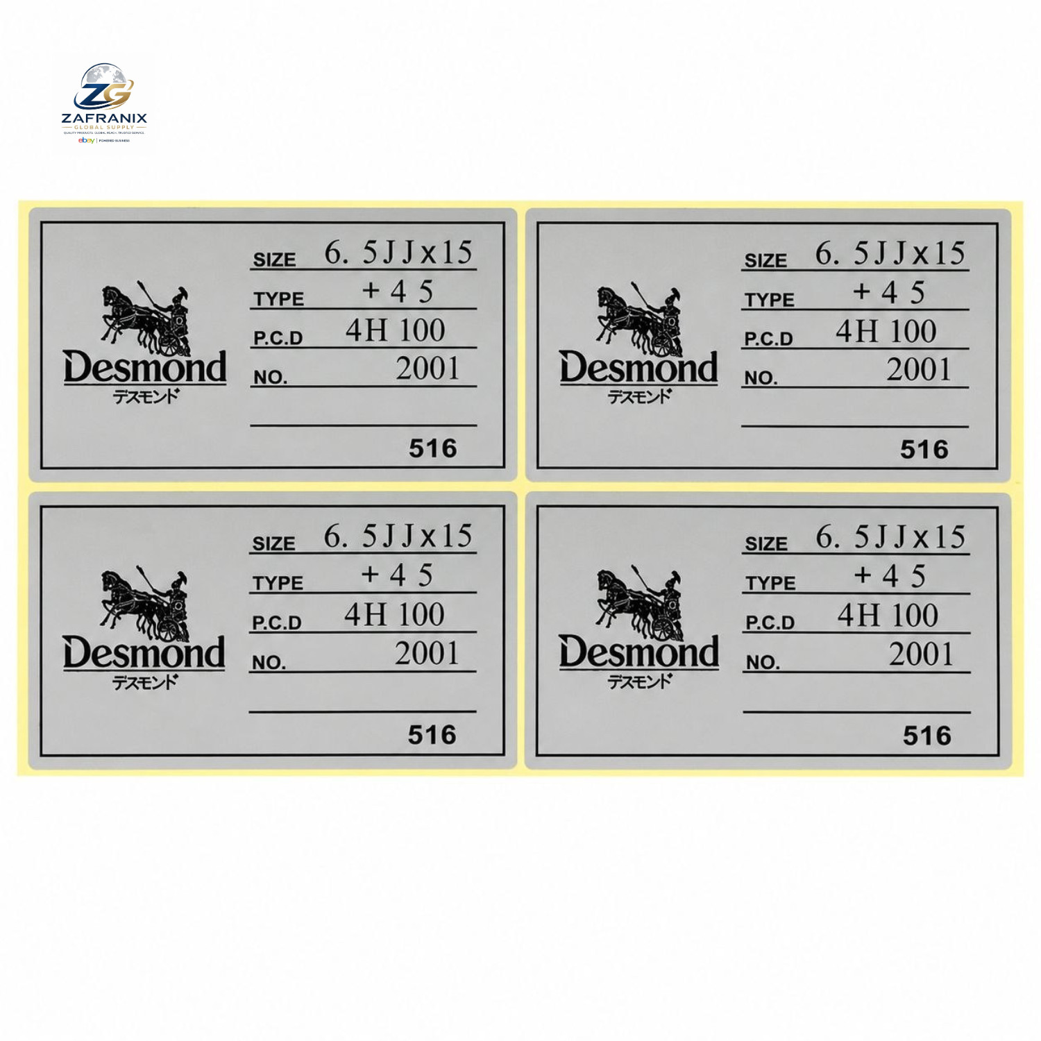 8pcs Desmond Regamaster Rims Wheels Replacement Sticker Waterproof