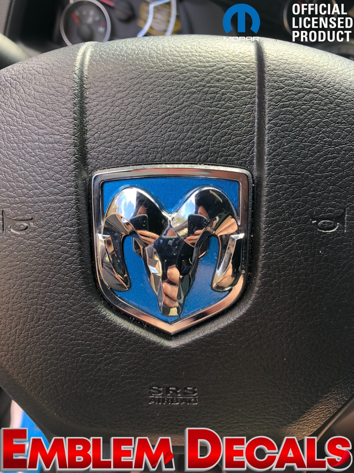 Dodge RAM 1500 Steering Wheel Head Emblem Inlays Decals 13 14 15 16 17 18 DS