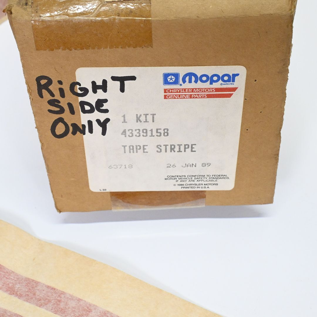 Genuine OEM MOPAR Stripe Kit � Right Side (Fitment Unknown) 1980�s 4339158