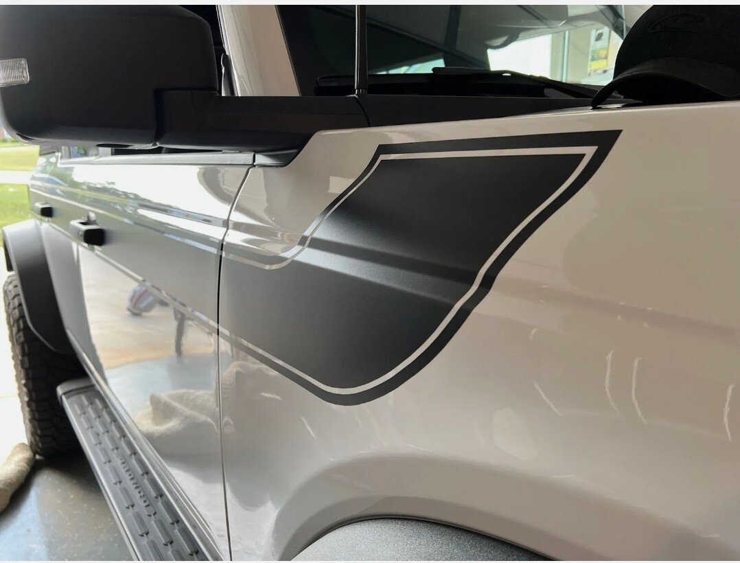 2021 2022 FOR FORD BRONCO Retro side stripe MATTE BLACK