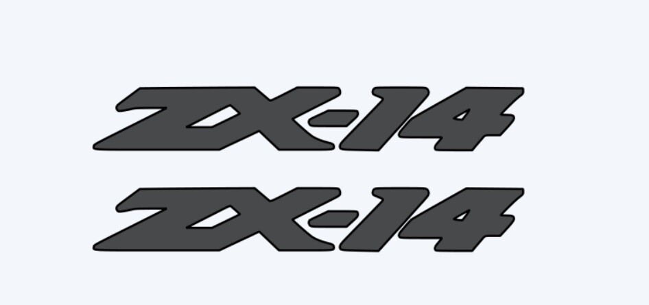ZX-14 vinyl decal Helmet / fairing decal