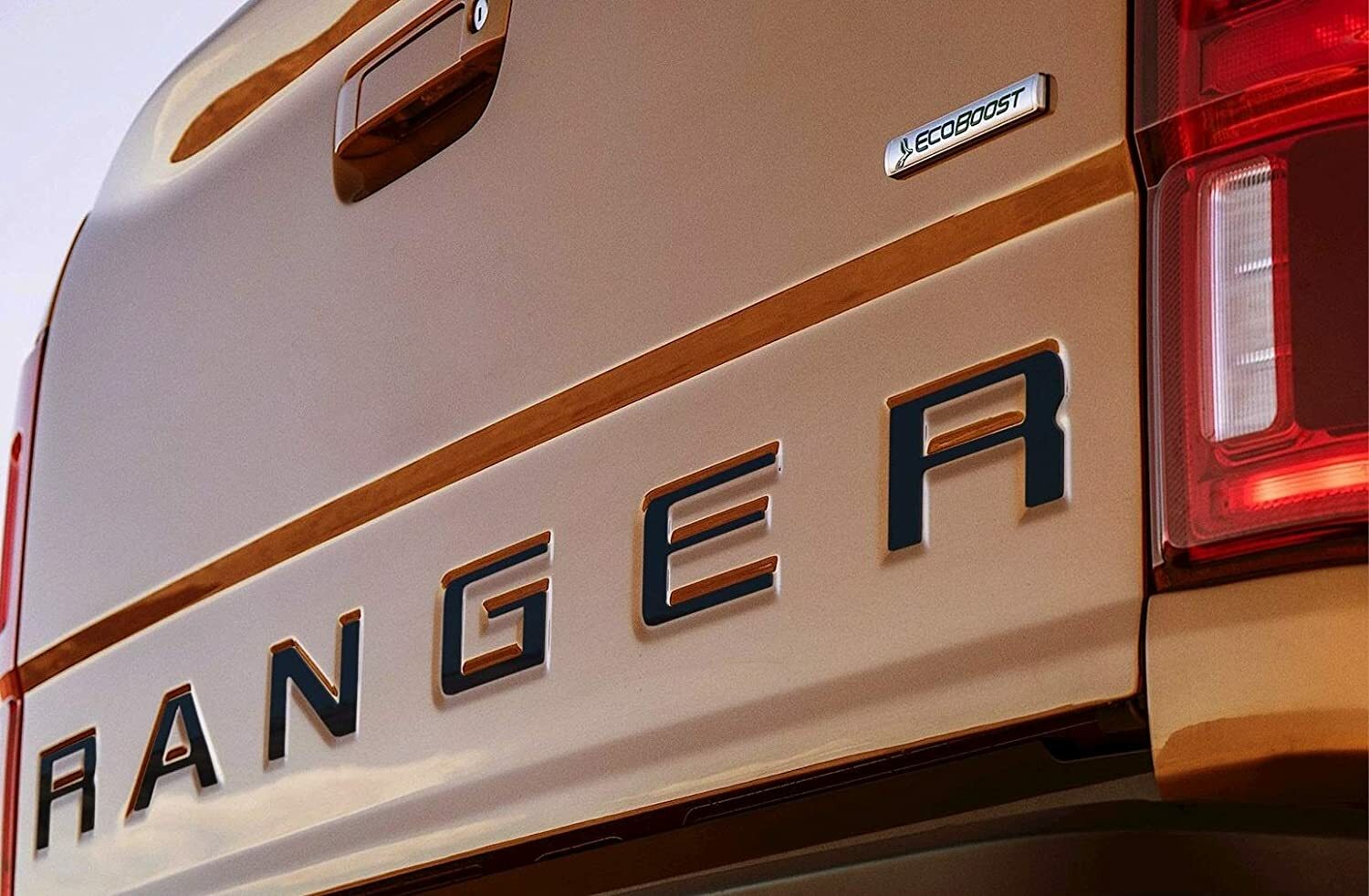 BLACK Tailgate Insert Letters Decal Vinyl Stickers for Ford Ranger 2019-2022 New