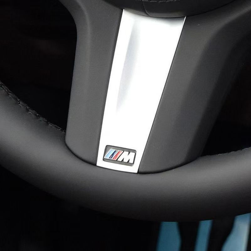 17MM X 9MM 3D Zinc ALLOY STEERING WHEEL M EMBLEM Decorative STICKER FOR BMW