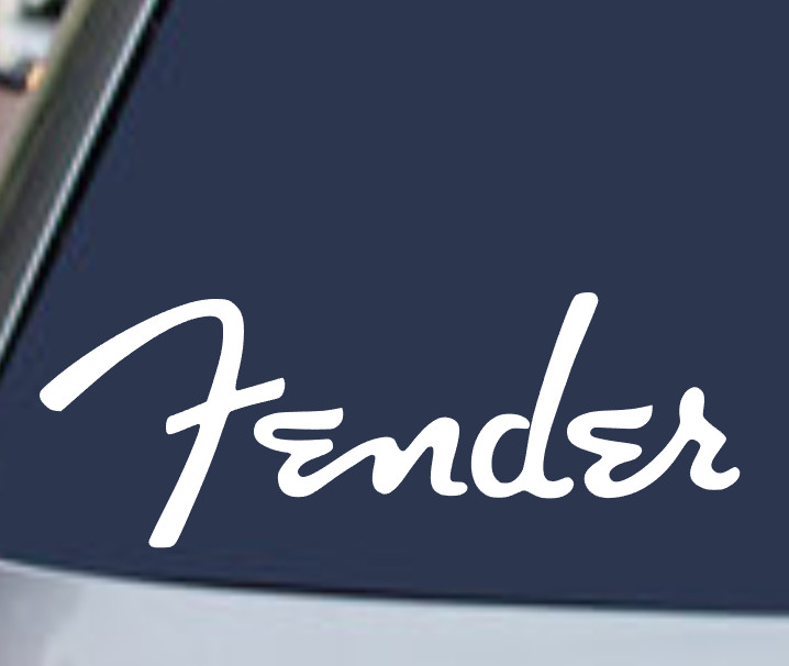 FENDER GUITAR LOGO Vinyl Decal Sticker Car Rear Window Wall Musician Guitarist
