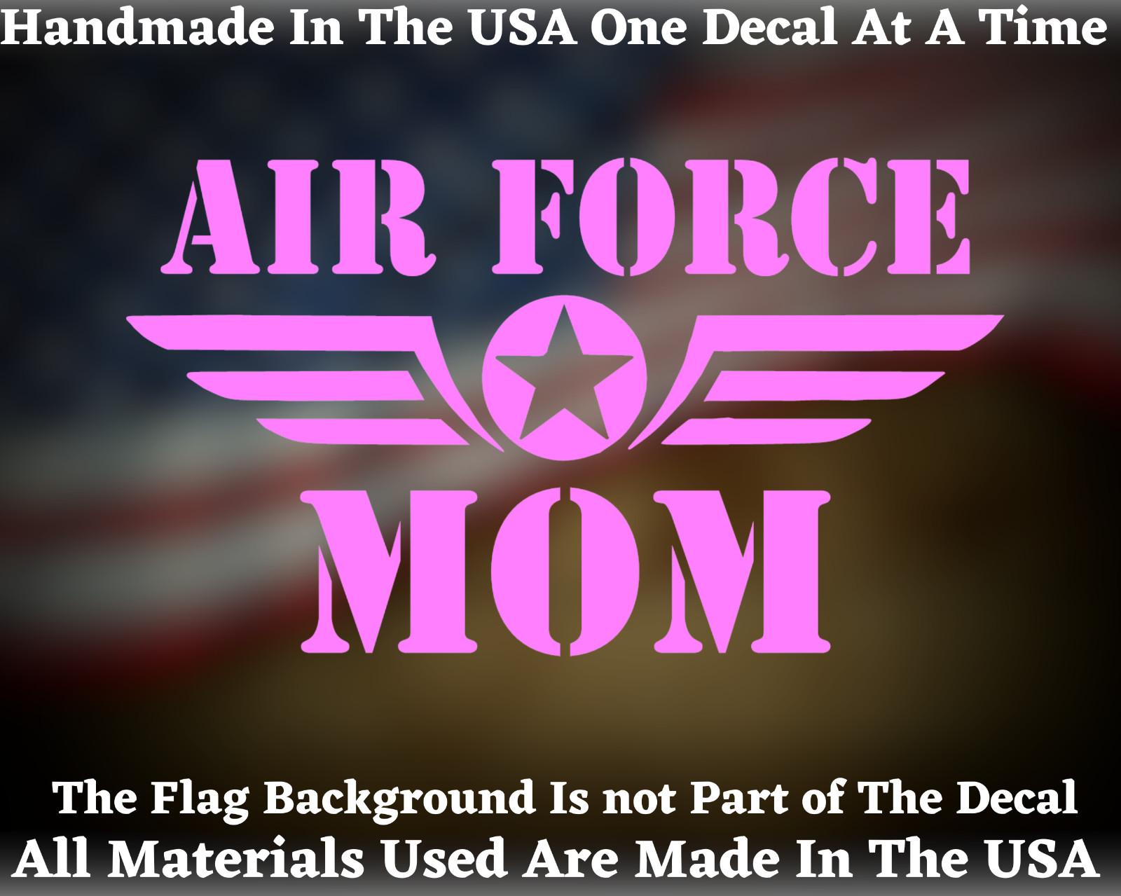 Air Force Mom Wings Decal USA Seller