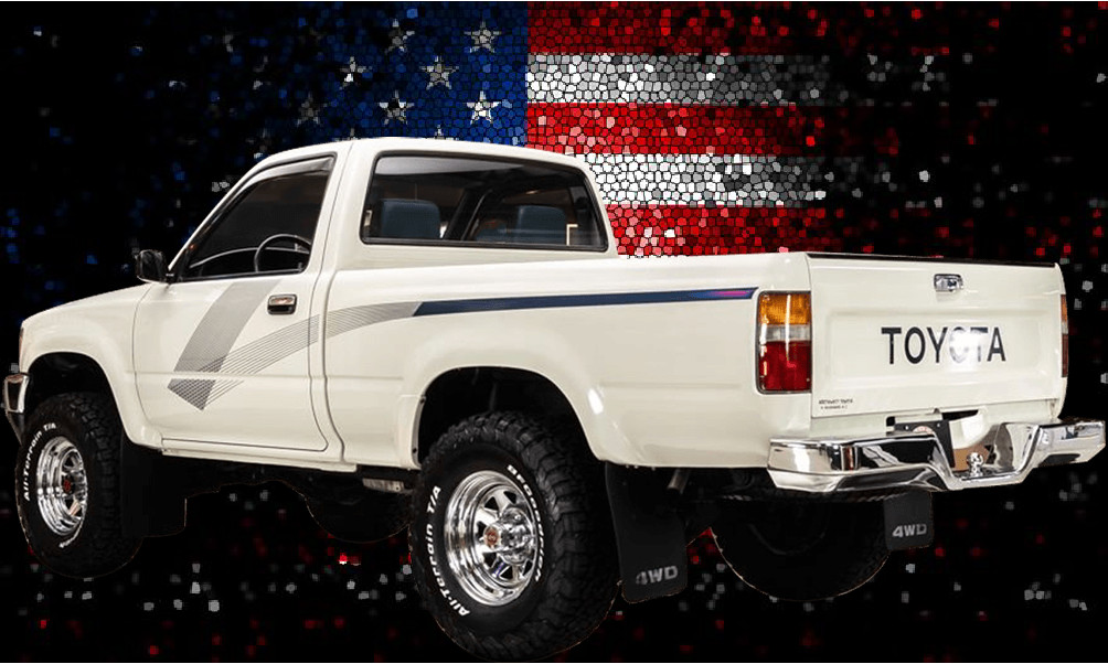 VINTAGE STYLE VINYL DECALS, GRAPHICS ,STICKERS FIT 89 TOYOTA PICKUP 4X4 MODELS