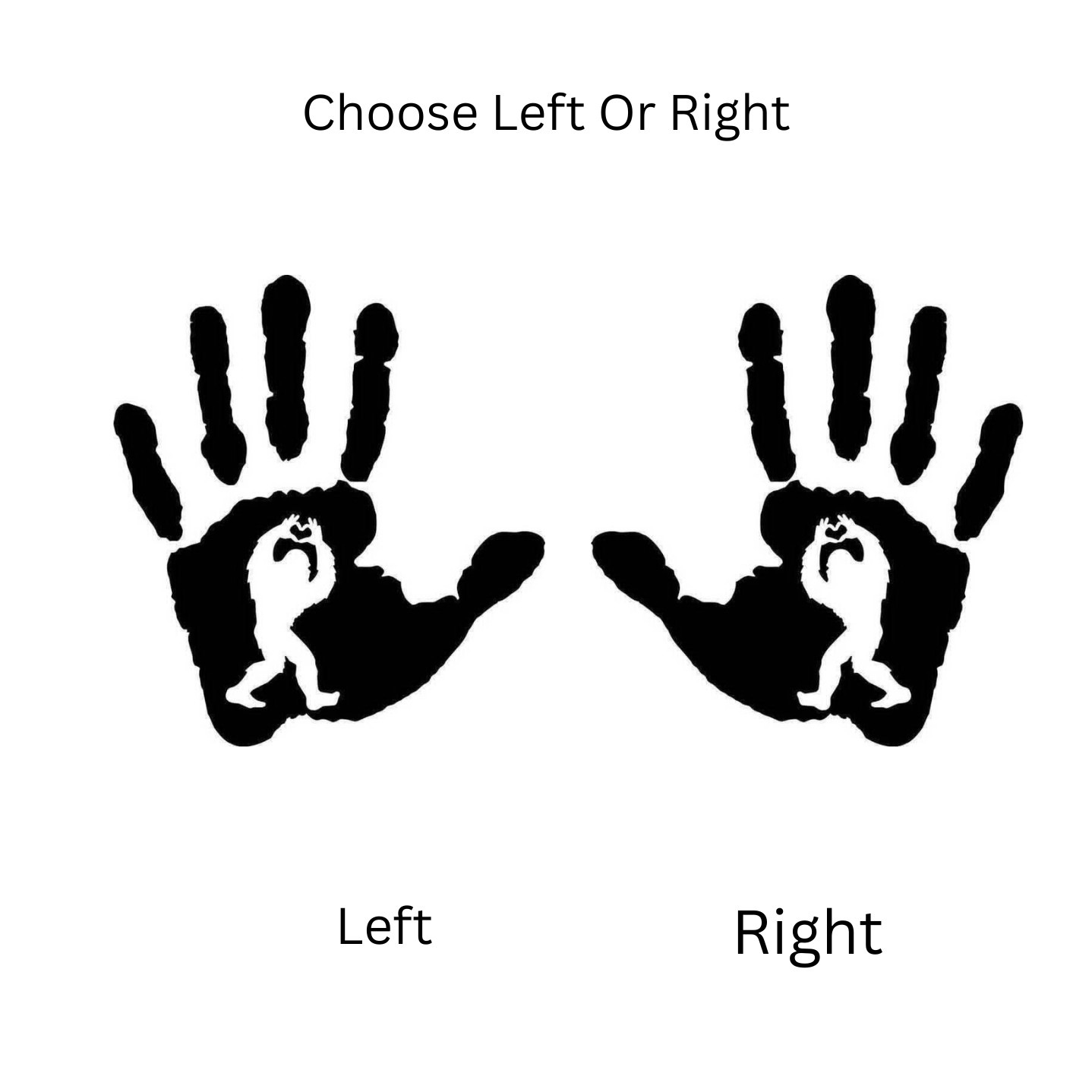 Bigfoot Heart High Five waving Vinyl Decal Choose Size and Color