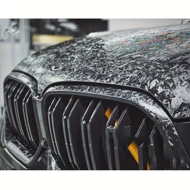720″x60″ Premium Forged Black Carbon Fiber Vinyl Wrap Film Satin Matte 60ftx5ft