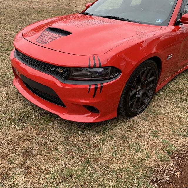 Headlight Claw Scratch Mark Vinyl Decal | Universal Fit Front Bumper Hood 744