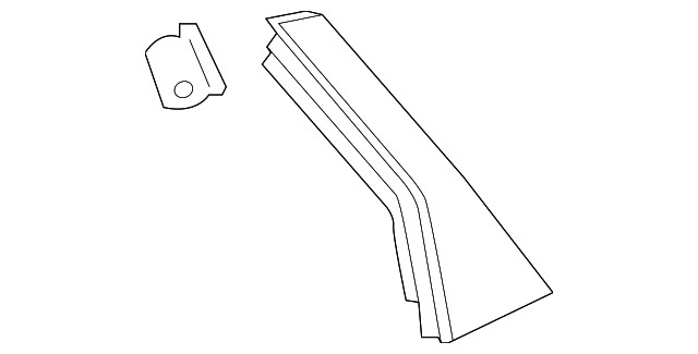 Genuine GM Rear Driver Side Door Window Frame Rear Applique 84167110