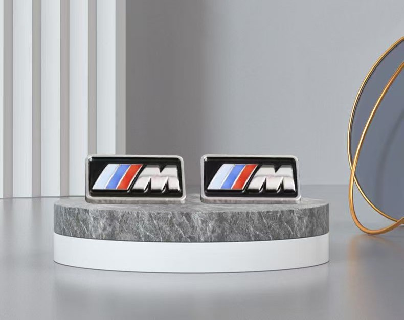 17MM X 9MM 3D Zinc ALLOY STEERING WHEEL M EMBLEM Decorative STICKER FOR BMW