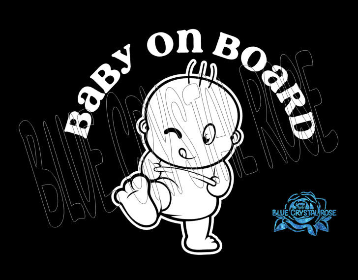 BABY BOY ON BOARD STICKER DECAL 6″
