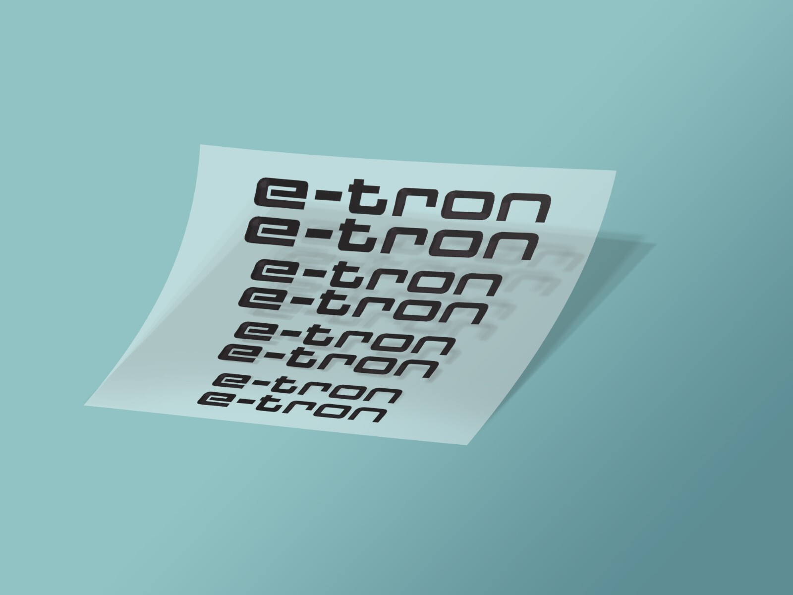 8pcs Audi E-Tron Caliper Decal Stickers, Die-Cut Vinyl Decal Sticker