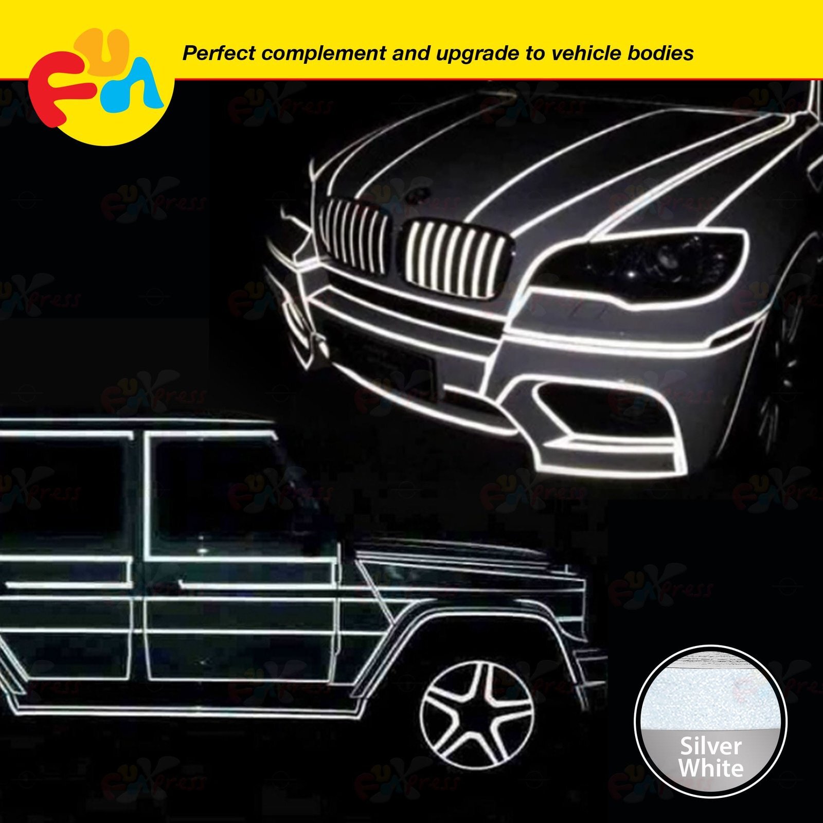 Weatherproof REFLECTIVE Self-Adhesive Roll 3M Vinyl Tapes Stickers Various sizes