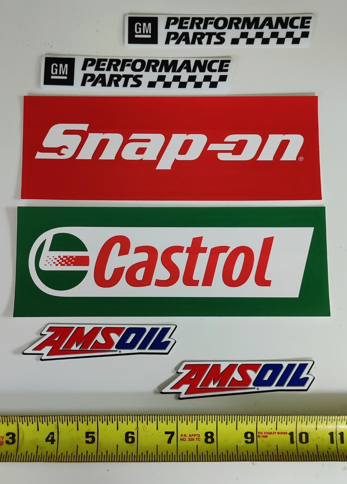 Lot of 6 Classic Racing Decals Stickers Snap-on Amsoil GM Castrol NHRA ToolBox