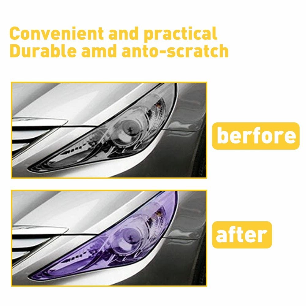 4X 12″x72″ Headlight Taillight Fog Light Tint Film Vinyl Wrap Universal For Car