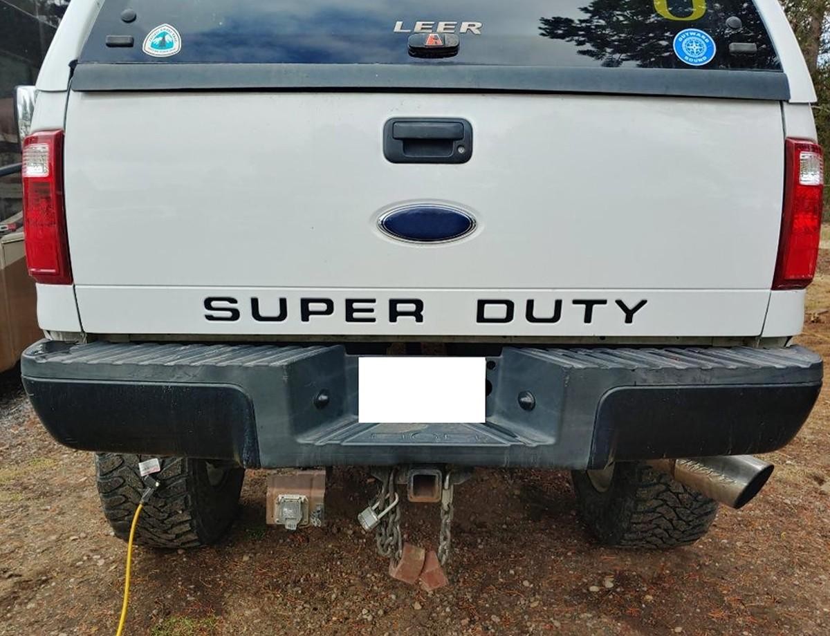 Matte Black Finish 3D Raised Tailgate Letter Pieces For 2008-16 Ford Super Duty