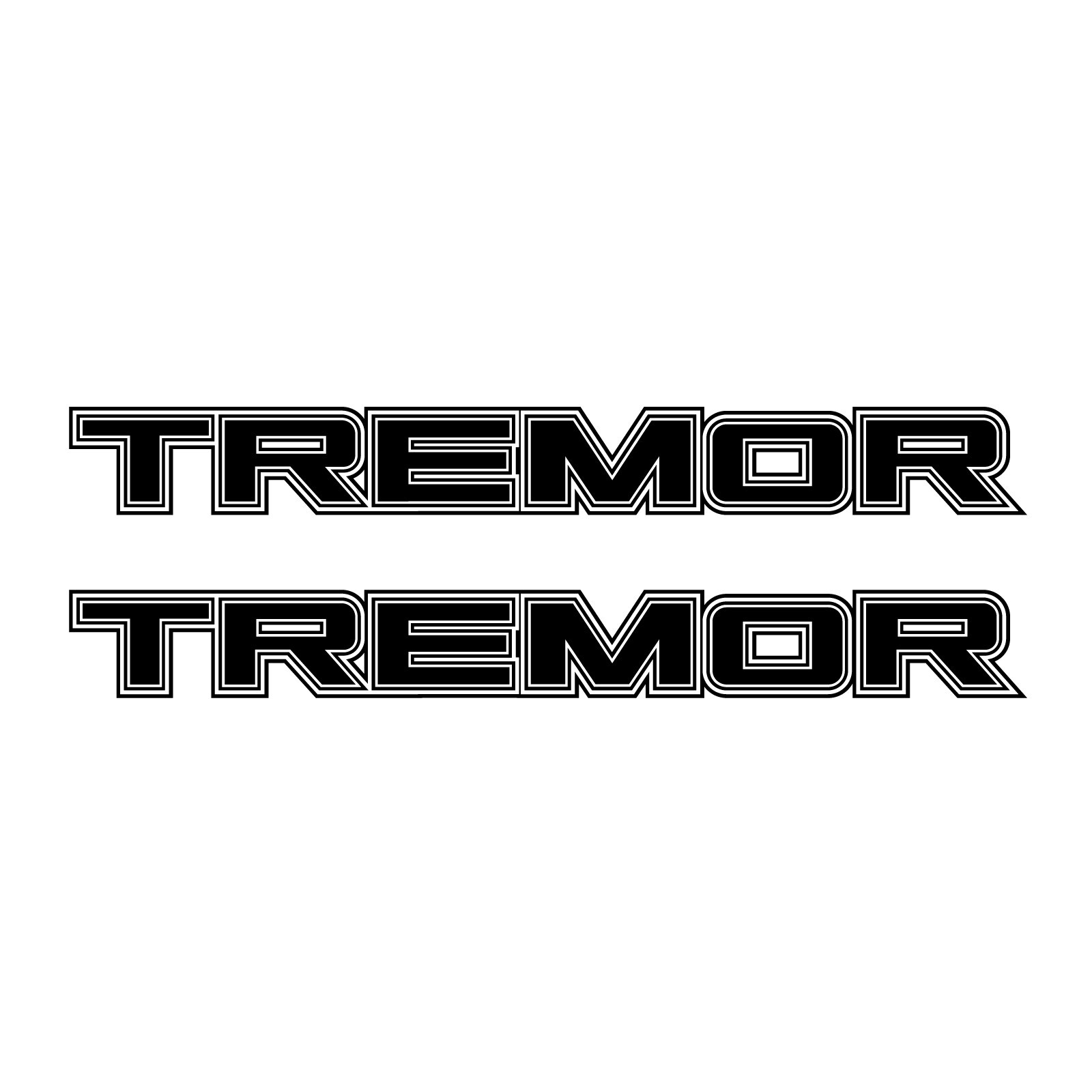Tremor Decals Truck Bed Side Stickers Black