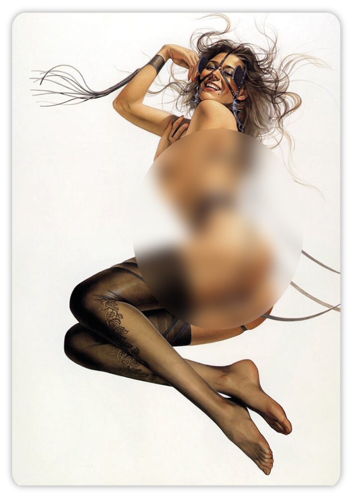 Pinup pin up pin-up girl with a whip sticker decal 4″ x 5″