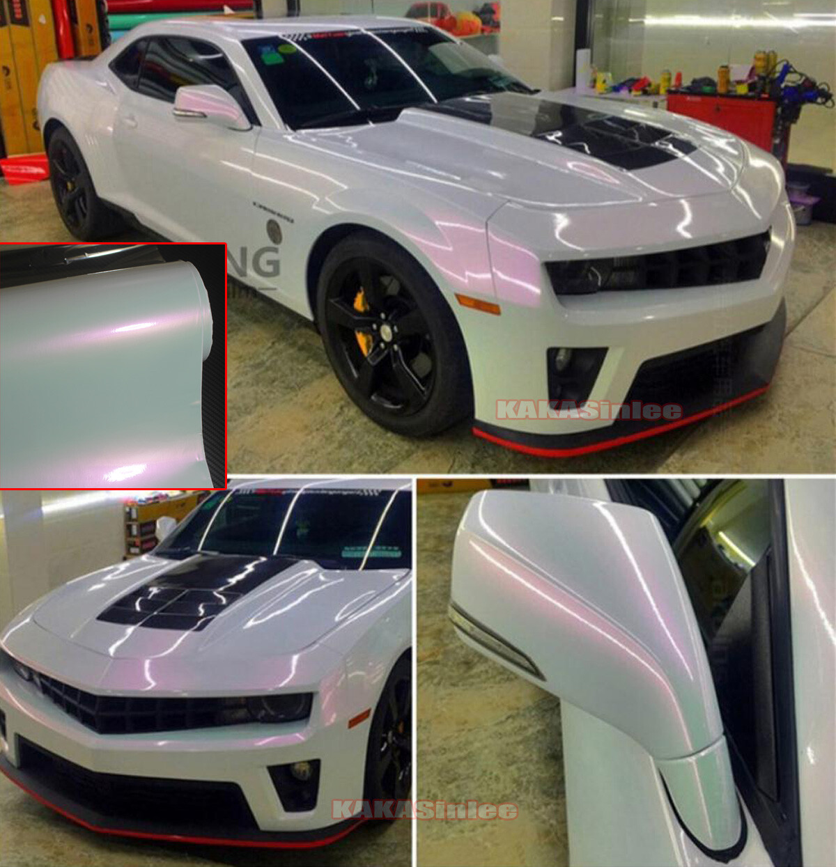 Air Release Entire Car Gloss Matte Pearl / White Chameleon Sticker Vinyl Wrap US