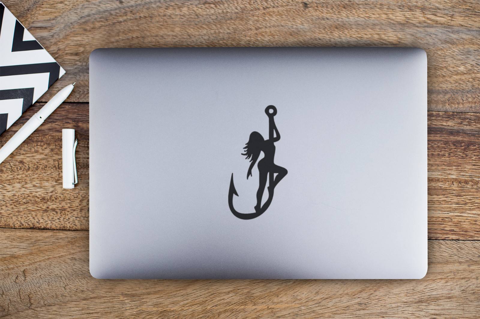 Hooker Car Window Vinyl Decal Funny Hook Fishing Truck Tackle Box Sticker NEW