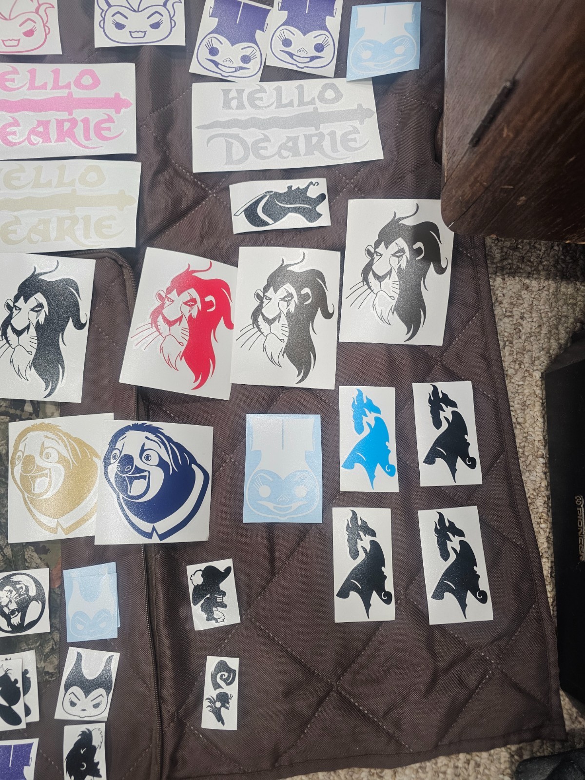 Disney a Lot of 227 disney villains window decal stickers car disney