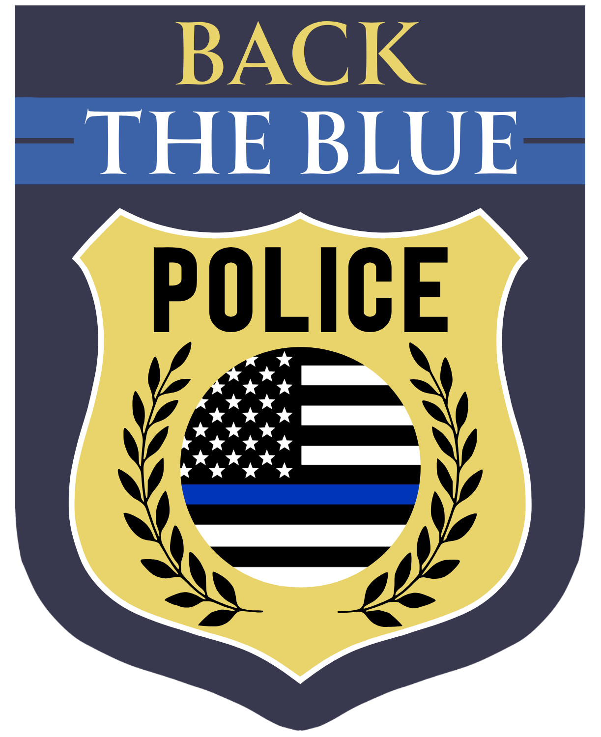 Back the Blue Decals for Cars, Laptops, etc – Various Designs – Free Shipping!!