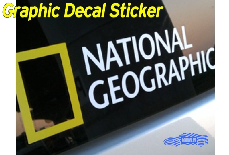 National Geographic Logo Sticker Car Graphic Decal Korea Size & Color Optional