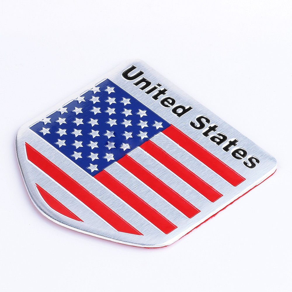 US USA Flag Logo Sticker American Emblem Metal Badge Decal Car Accessories 5*5cm