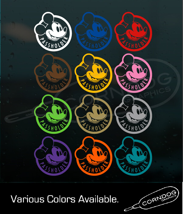 Disney Passholder STICKER VINYL DECAL MICKEY MOUSE WALT DISNEY WORLD MAJIC