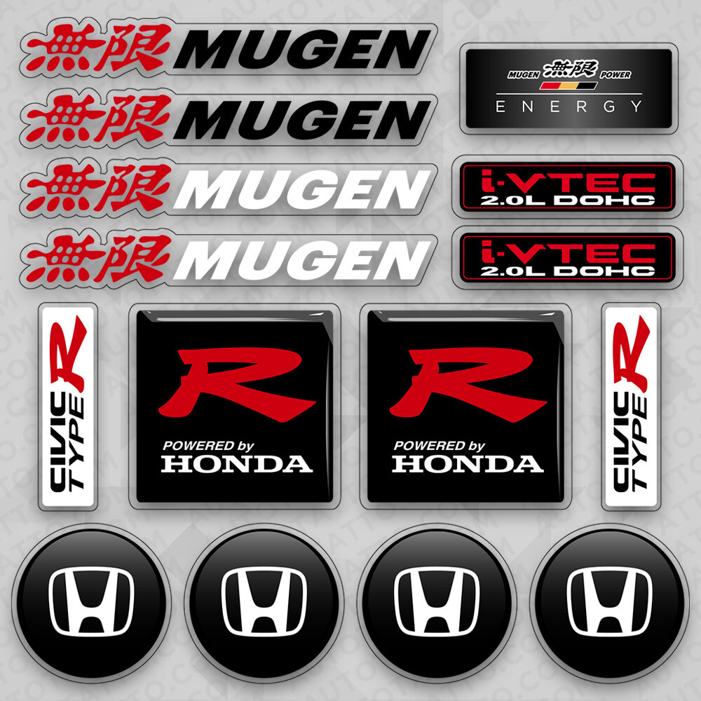 Honda Sport Type R Medal Mugen i-VTEC Car Logo Sticker Vinyl 3D Decal Decorate