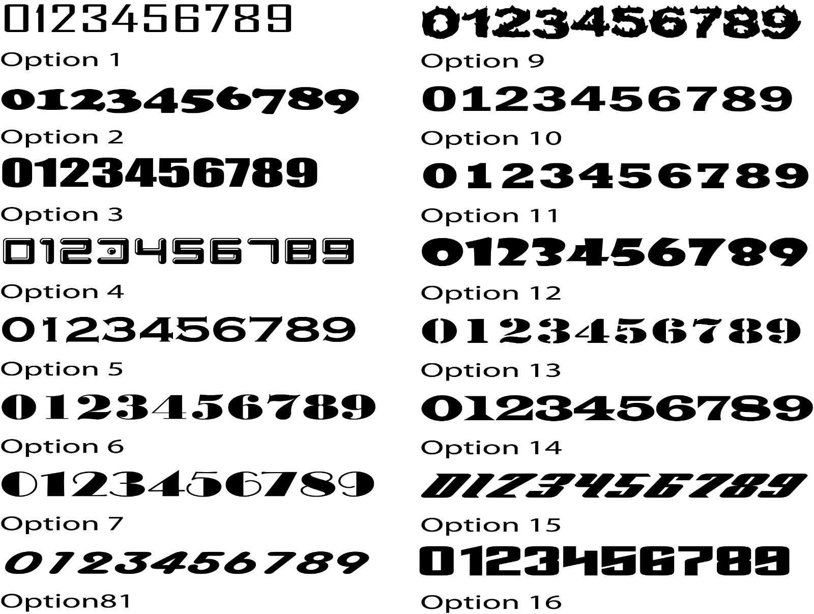 Single Color Race Car Numbers Vinyl Decal Sticker Graphics Package Racecar Sport