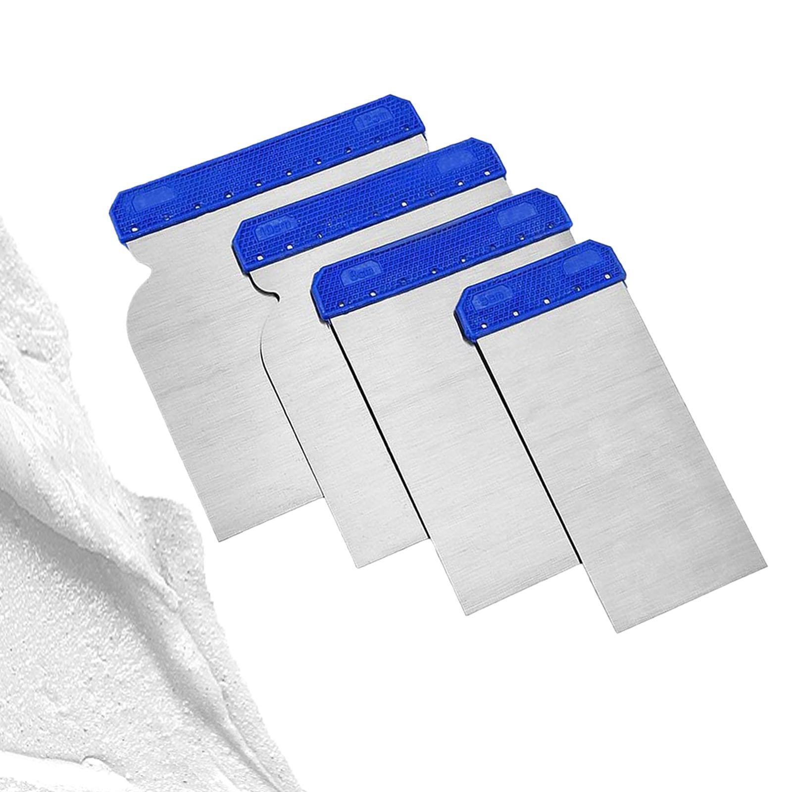 4x Car Body Filler Spreader Putty Scrape Tool Stainless Steel Bubble Removing
