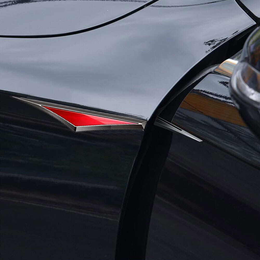 2PCS Car Alloy Sticker Front Door Side Fender Emblem Decal