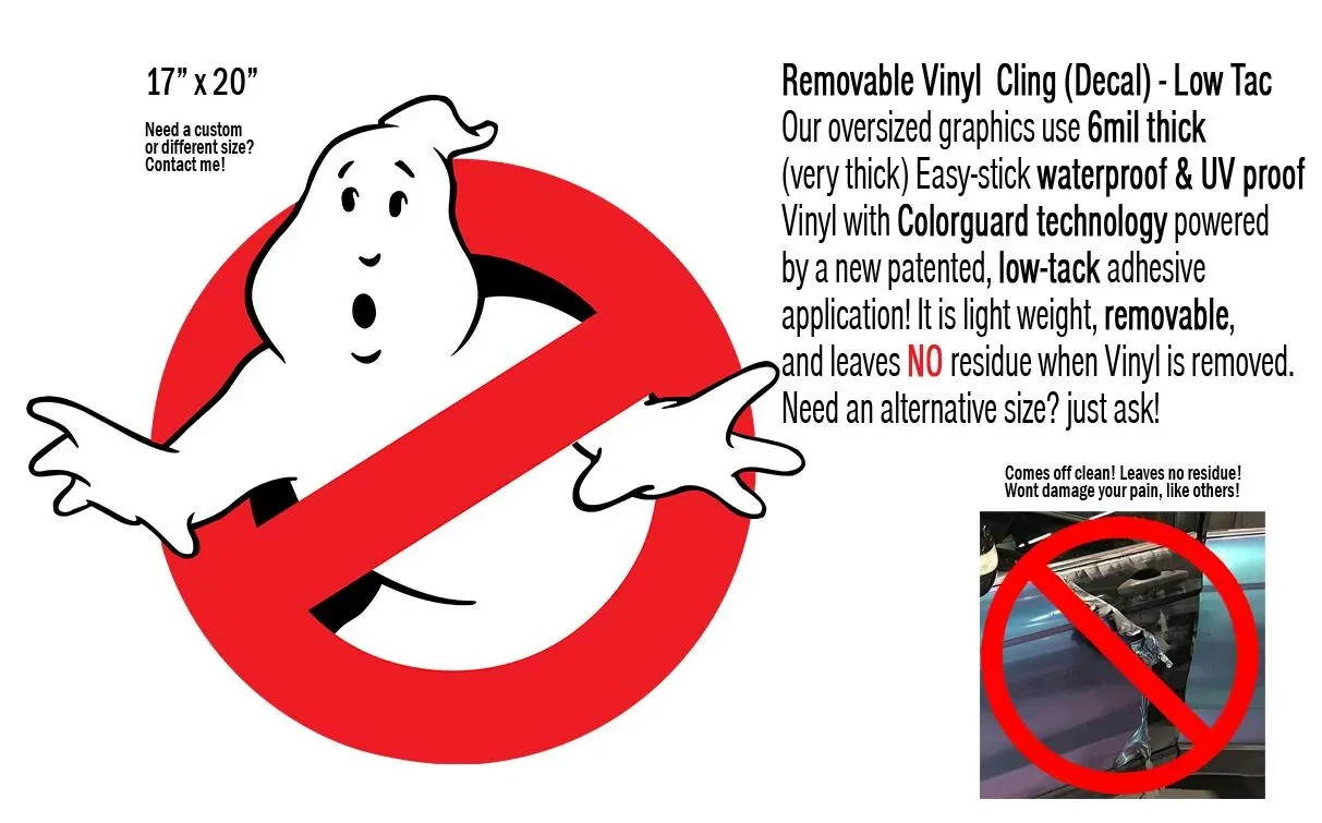 Ghostbusters Deluxe CLING Set! Complete 15-piece package to transform you car!!