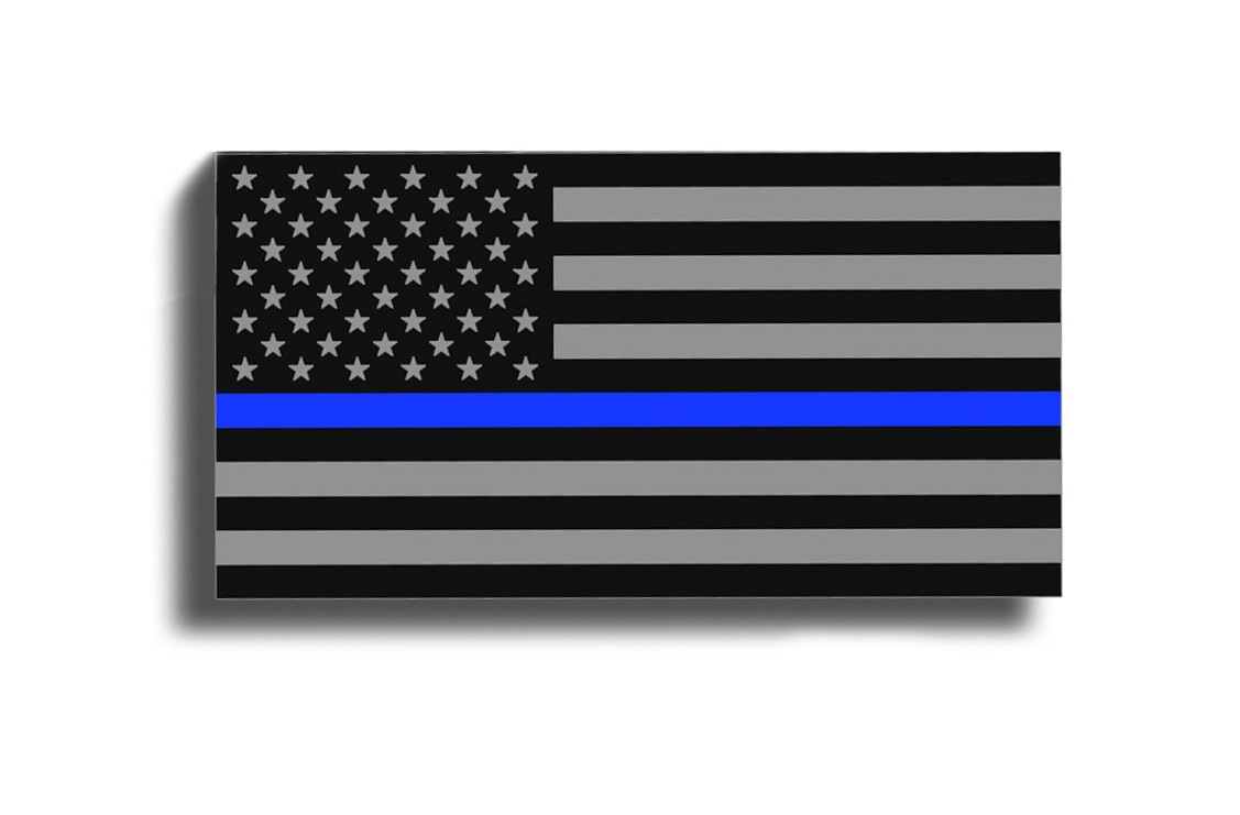 Blue Line American USA Flag Sticker Police Cup Car Vehicle Window Bumper Decal