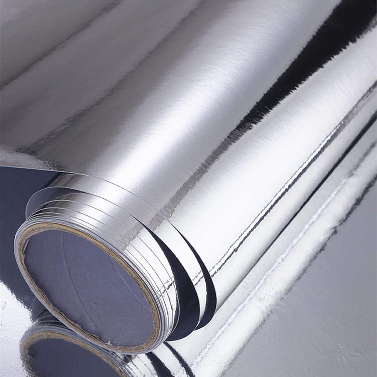 Mirror Chrome Silver Vinyl Wrap 12×78” Self Adhesive Decal Film Sheet
