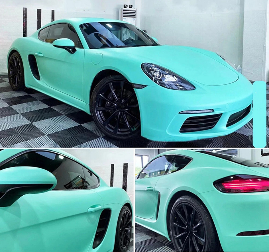 Full Roll 100FT x 5FT Matte Flat Vinyl Wrap Car Sticker Self-adhesive Mint Green