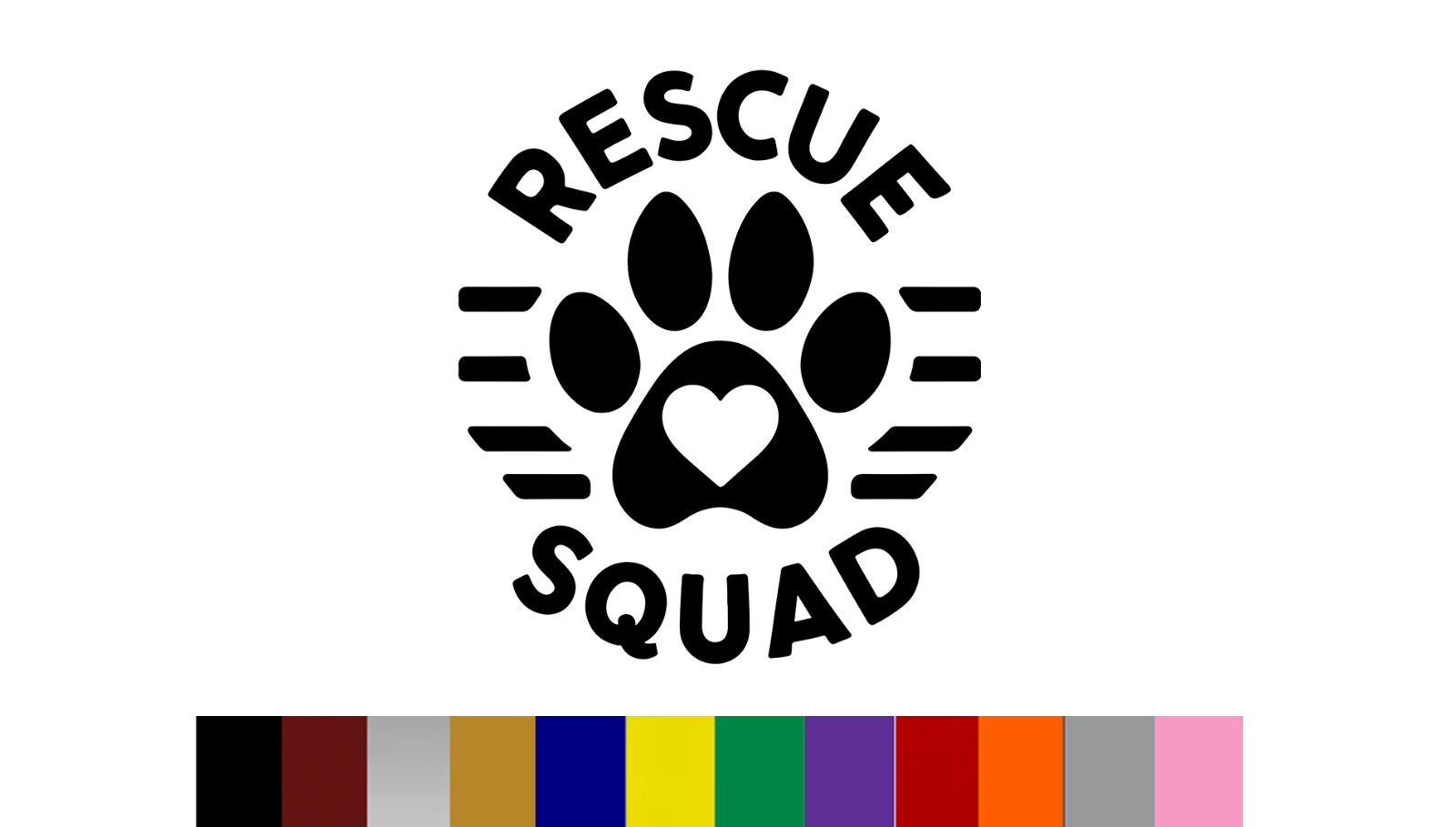 Rescue Dog Vinyl Decal Sticker, Multiple Sizes and Colors, Car, Truck, Window