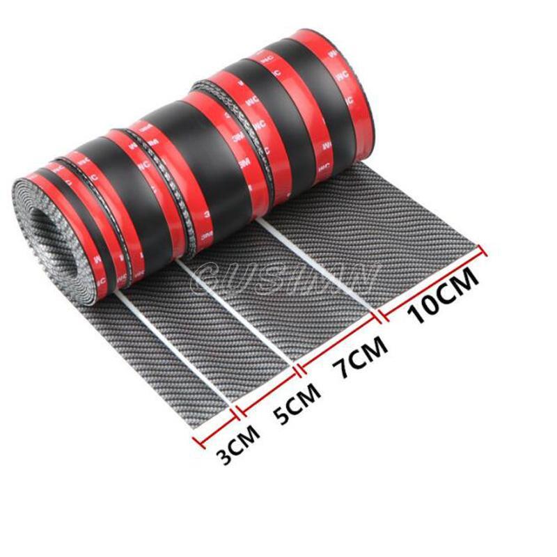 Accessories Carbon Fiber Vinyl Car Door Sill Scuff Cover Plate Sticker Protector