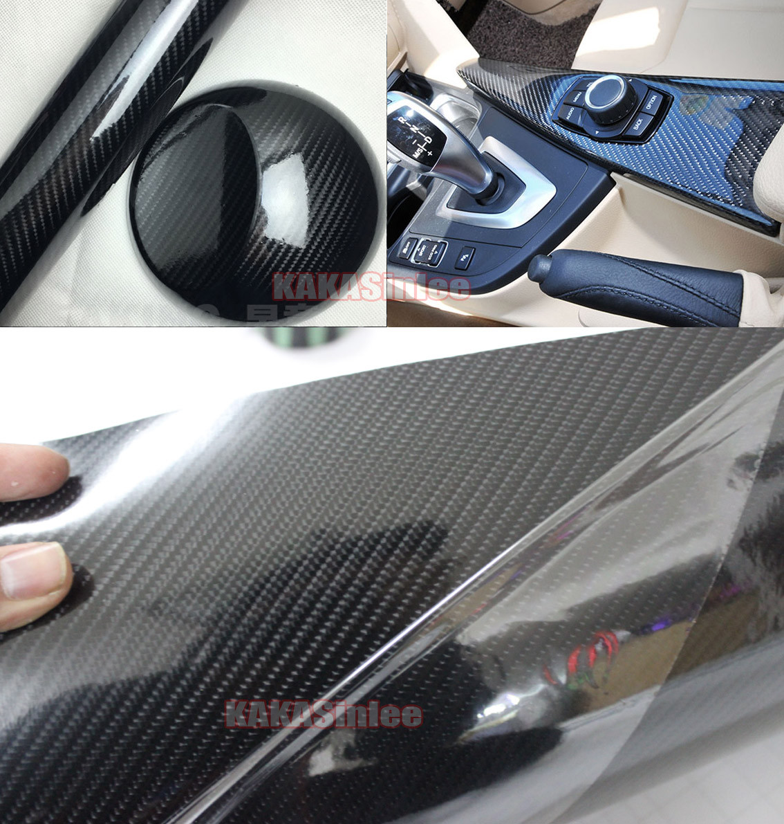 Bk Theme Car Pearl Metal Mirror Matte Chrome 3D 4D Strip Vinyl Wrap Sticker ABUS
