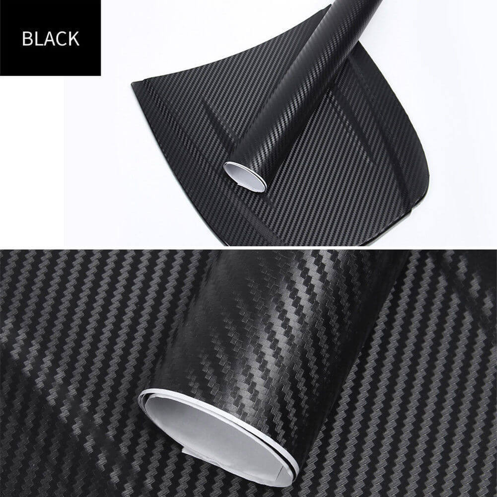 Auto Accessories 5D Gloss Black Pickup Carbon Fiber Vinyl Wrap Sheet Sticker