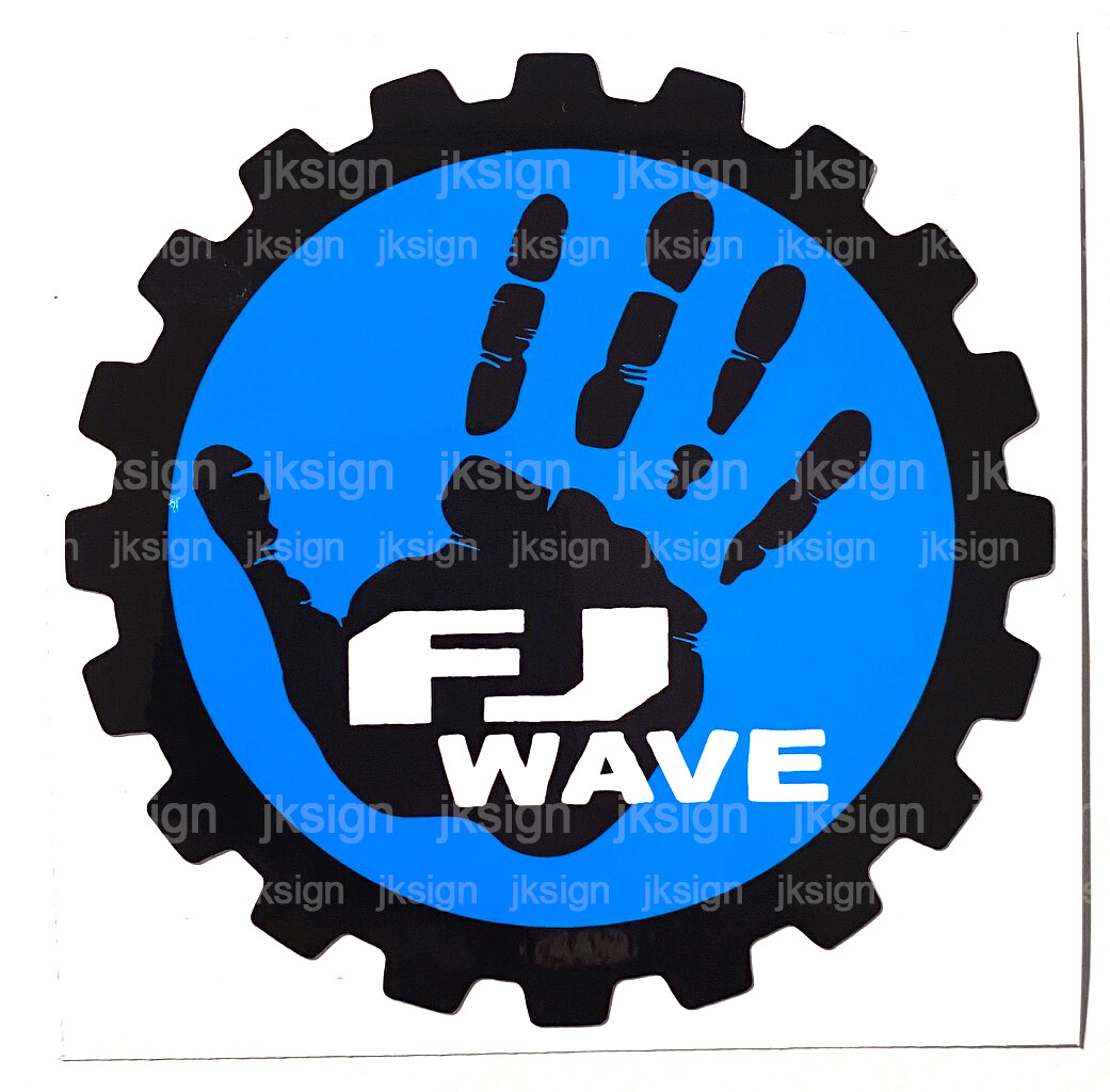 WAVE Sticker Decal Die-Cut Multiple colors Fits on TOYOTA FJ CRUISER
