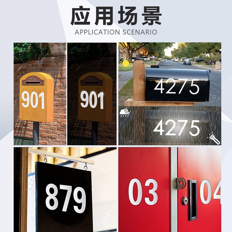 3Pcs Nanofilm License Plate Number Sticker Reflective Invisible Digital Sticker