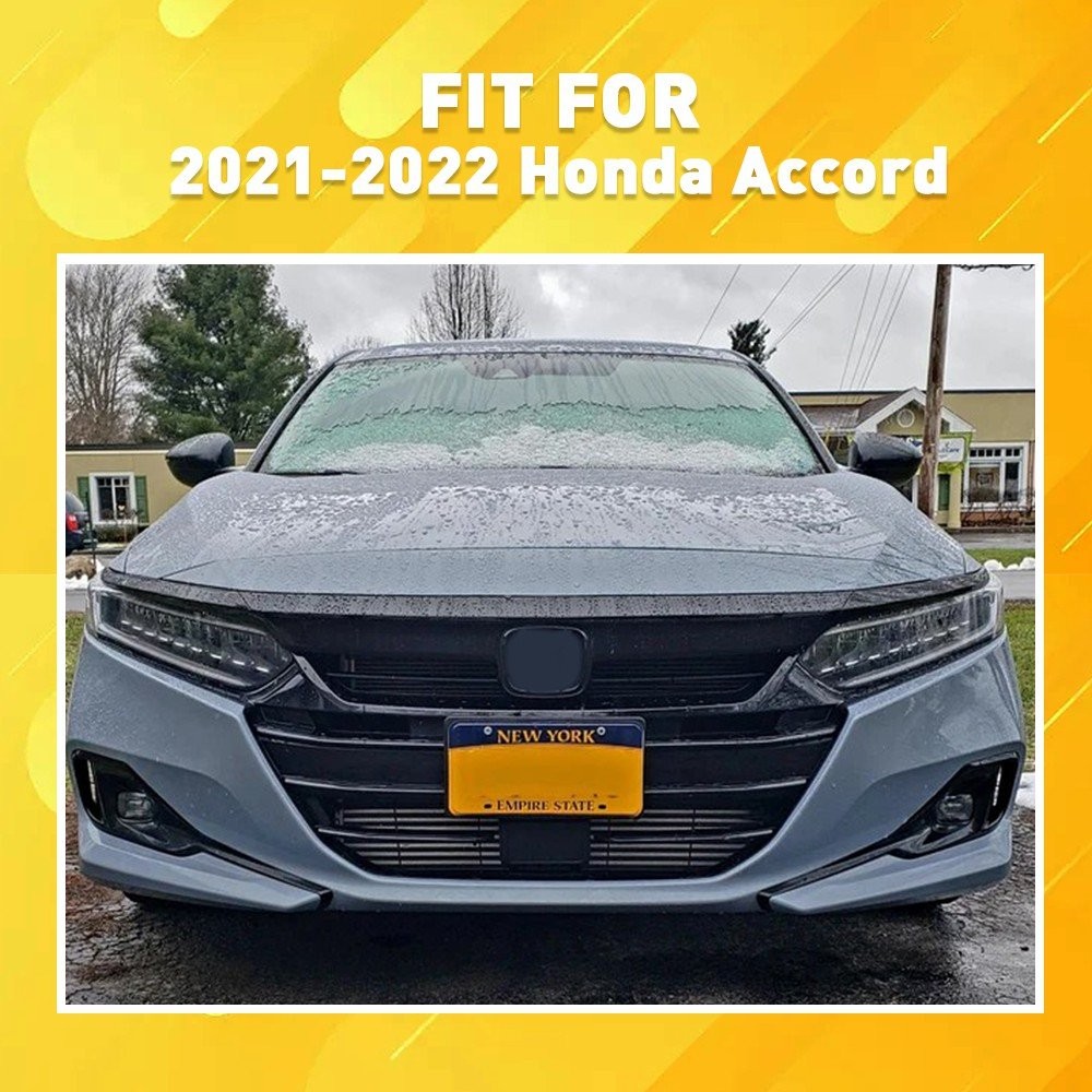 1/2Set For Honda 2021-2022 Front Accord Grille Blackout Chrome Delete Precut Vin