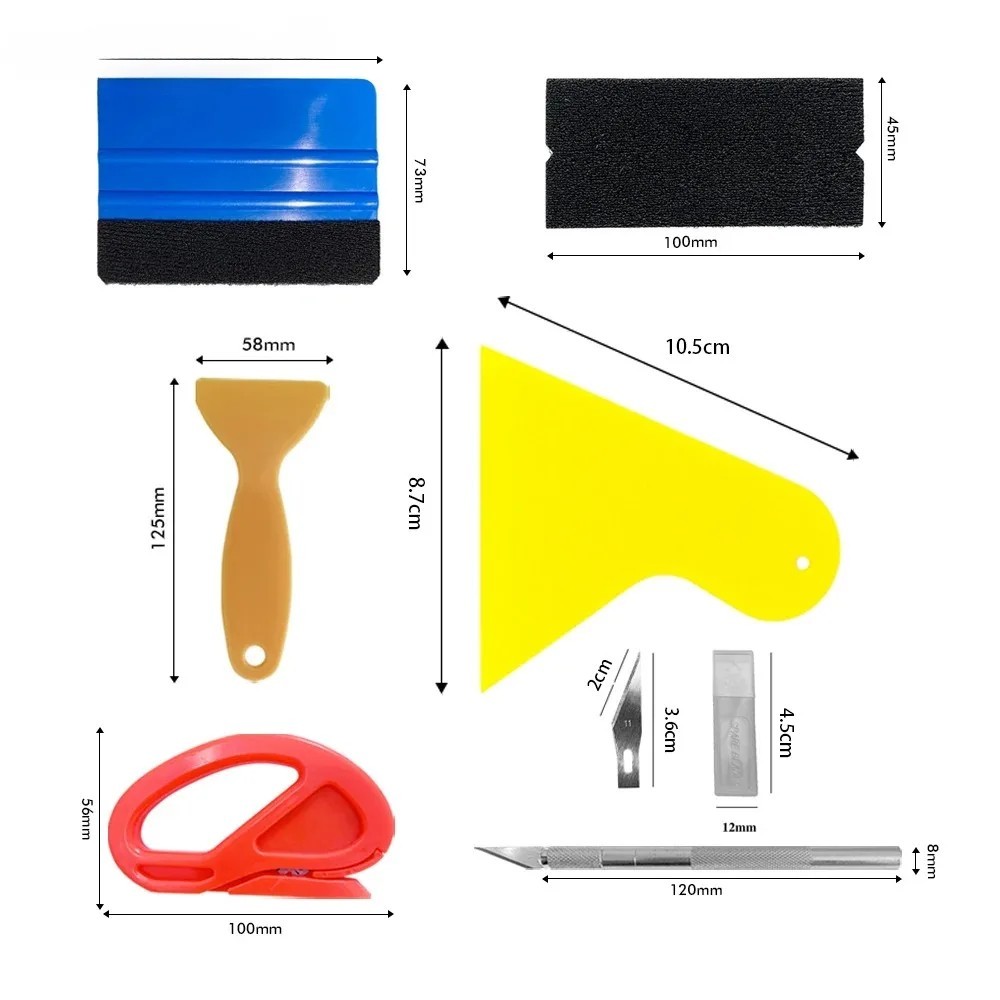 Car Window Tint Kit Vinyl Wrap Tools Squeegee Vehicle Film Application Set